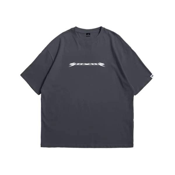 BoxBox®  BOLT Logo 寬版落肩T恤 霧灰電